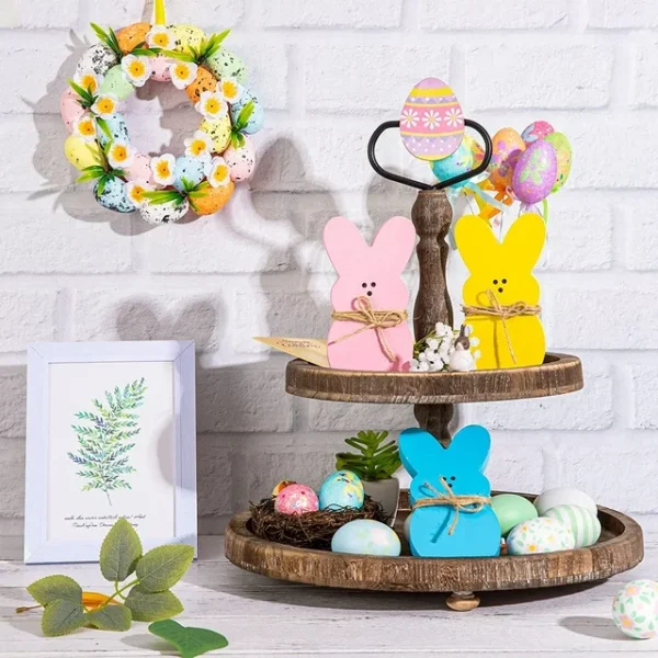 3Pcs Easter Sign Bunny Rabbit - Image 2