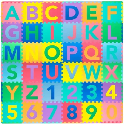 Puzzle Alphabet and Numbers Foam PlayMat for Kids