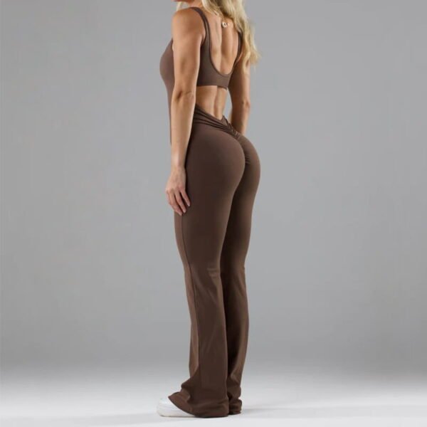 Tight Yoga Bodysuit Casual Hollow Seamless Womens Clothing - Image 3