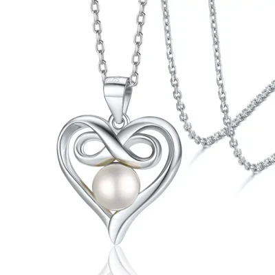 Silvora Heart Infinity Necklace