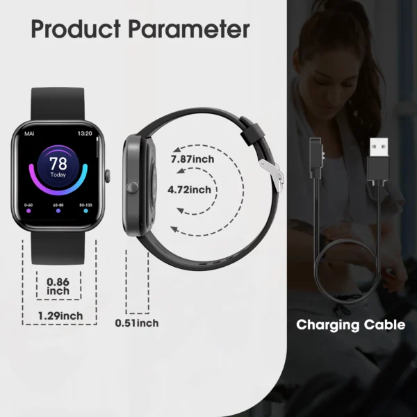 Smart Watch for Android and iPhone, IP68 Waterproof - Image 3