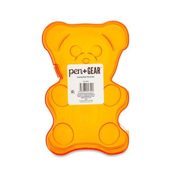 The Perfect Stationery Companion: Plastic Orange Bear Pencil Box - Image 5