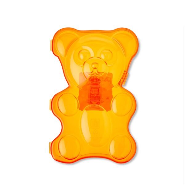 The Perfect Stationery Companion: Plastic Orange Bear Pencil Box - Image 3