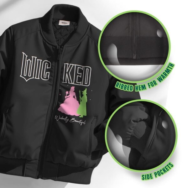 WICKED Girls Bomber Zip-Up Jackets - Image 4