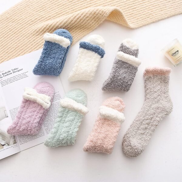 7 Pairs Fuzzy Socks for Women - Image 3