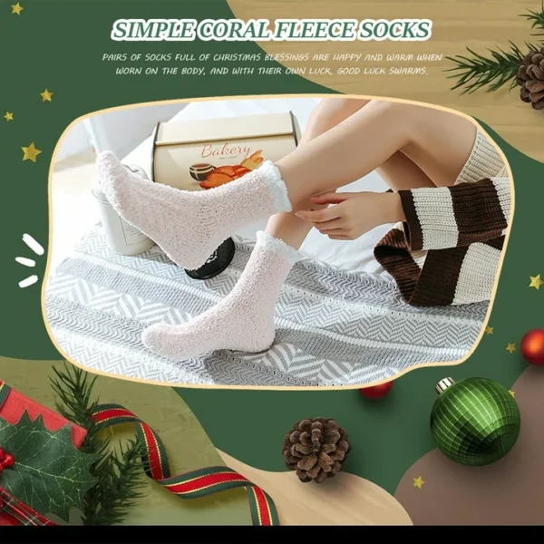 7 Pairs Fuzzy Socks for Women - Image 2